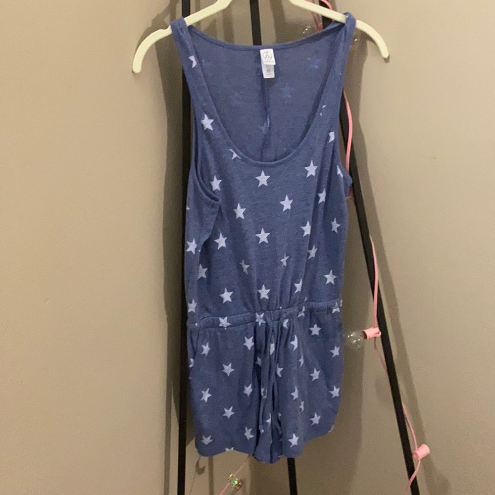 Alternative Star Print Romper in Blue